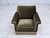 1970s, Danish armchair. Original green furniture velour, beech wood legs, springs in the seat. Original very good...