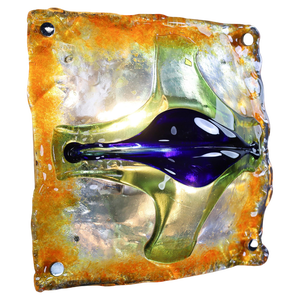 Mid-Century Glass Art Wall Light attributed to Tony Zuccheri for Mazzega, Italy, 1960s