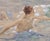 Paper Antoine Calbet – Female Nude Bather in the Sea – French Belle Époque Painting For Sale - Image 7 of 10