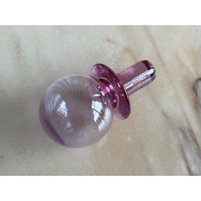 Mid-Century Modern Pink Murano Glass Decanter Bottle by Carlo Moretti, Italy, 1970s For Sale - Image 6 of 12