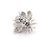 Late 20th Century Diamond Onyx Bumble Bee 18k White Gold Pin Brooch For Sale - Image 5 of 6