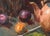Contemporary Plum Tea, ca. 2013 by Robert Spooner | Oil on panel Still life of a teapot and fruits For Sale - Image 3 of 4