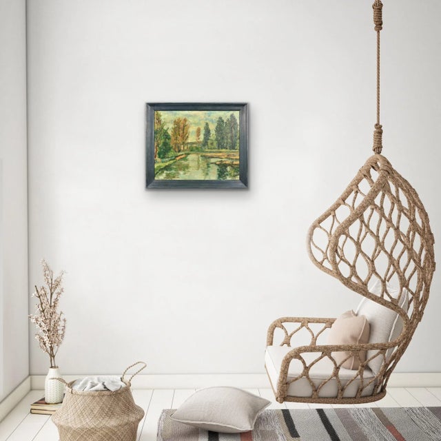 Henri Joseph Pauwels, Wooded Landscape, 1966, Oil Painting, Framed For Sale - Image 17 of 18