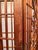 Brown Vintage Mid-Century Folding Geometric Room Divider For Sale - Image 8 of 13