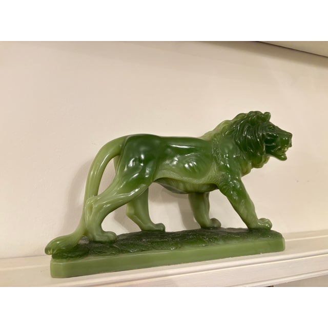 Mid-Century Modern 1960s Lion Statue by Italian Artist G. Ruggeri For Sale - Image 3 of 4