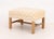 Wood Pair of Modern Four-Leaf Clover Pattern Upholstered Ottomans For Sale - Image 7 of 9