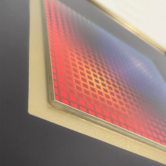 1970s Victor Vasarely, Hungarian Modern Op Art Composition, 1970s, Framed For Sale - Image 5 of 9