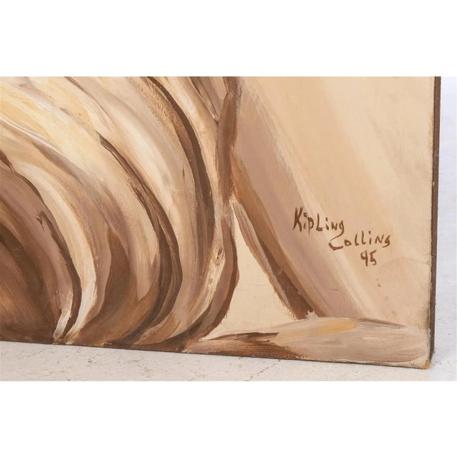 Kipling Collins Neoclassical Decorative Monochrome Three Panel Hand Painted Screen For Sale In Washington DC - Image 6 of 8