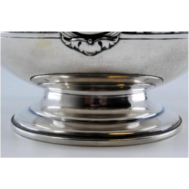 Silver Sugar Bowl with Engravings For Sale - Image 10 of 11