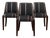 1930s Set of Six French Walnut Art Deco Dining chairs For Sale