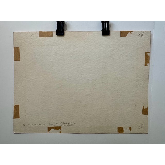 Paper Henry Emil Salloch Original Watercolor on Paper Mount Desert Island, Maine. 1948. For Sale - Image 7 of 8