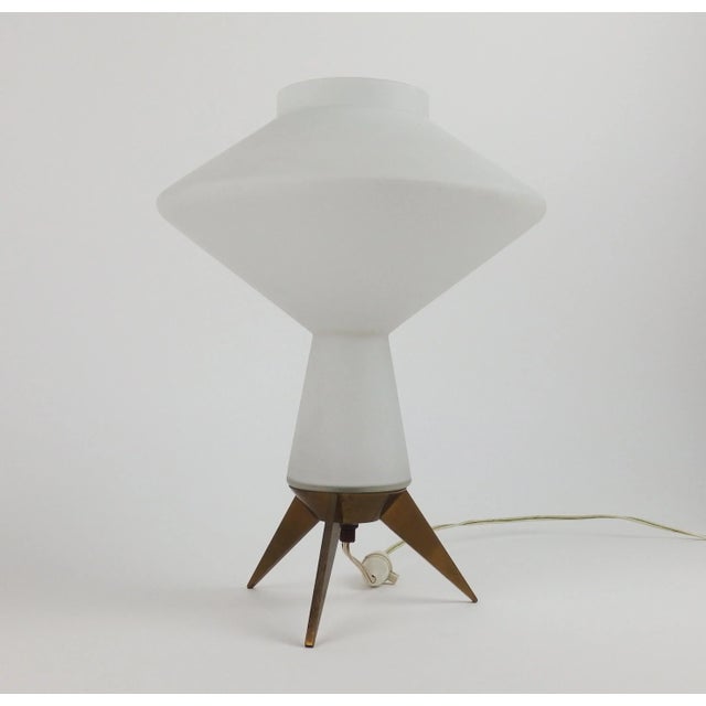 Opalescent Glass Lamp, 1960s For Sale - Image 9 of 9
