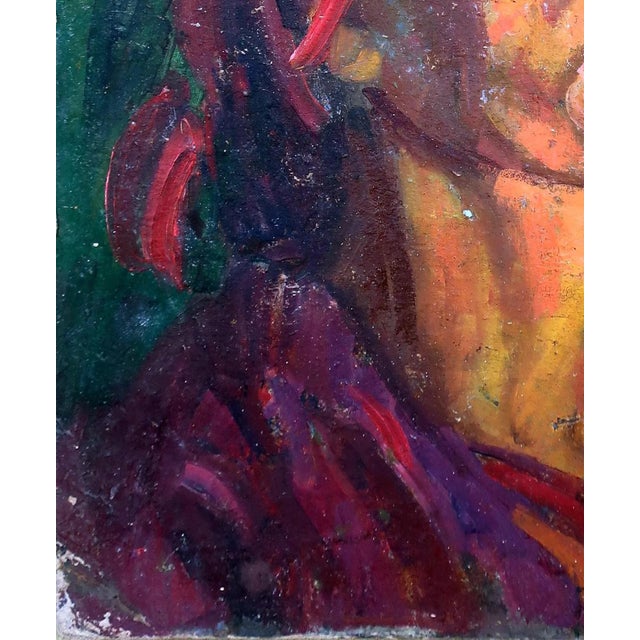 1970s 1970s Oil Painting: Ukrainian Grandmother Portrait, Socialist Realism Art For Sale - Image 5 of 6
