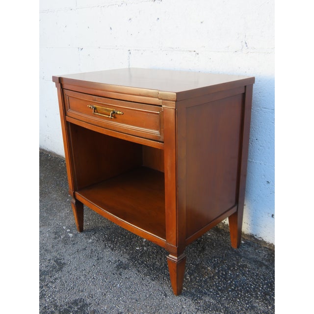 Mid 20th Century Mid Century Modern Side End Tables Nightstands a Pair 6306 For Sale - Image 5 of 18