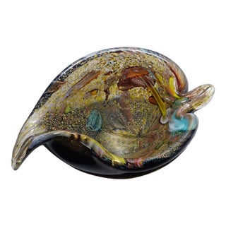 Vintage Murano Tutti Frutti Glass Bowl 1950s For Sale