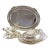 1970’s Vintage/New Silverplate Entree Dish & Cover With Platters Sauce/ Boat & Tray With Jubilee, Patented Applied Border- 4 Pieces For Sale