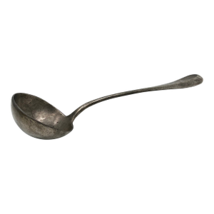 Early 19th Century Rustic German Pewter Ladle