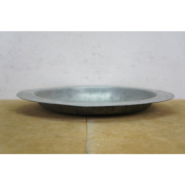 Antique 18th Century Primitive Pewter Serving Plate Charger 12" For Sale - Image 4 of 11