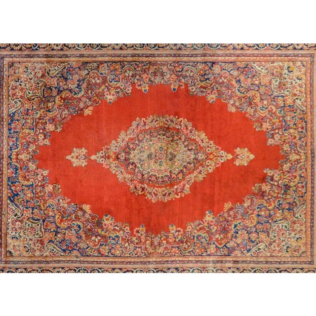 Persian Early 20th Century Sarouk Rug For Sale - Image 3 of 10
