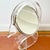 1970s Mid Century Modern Lucite Acrylic Swan Vanity Magnifying Mirror Vintage MCM For Sale - Image 5 of 7