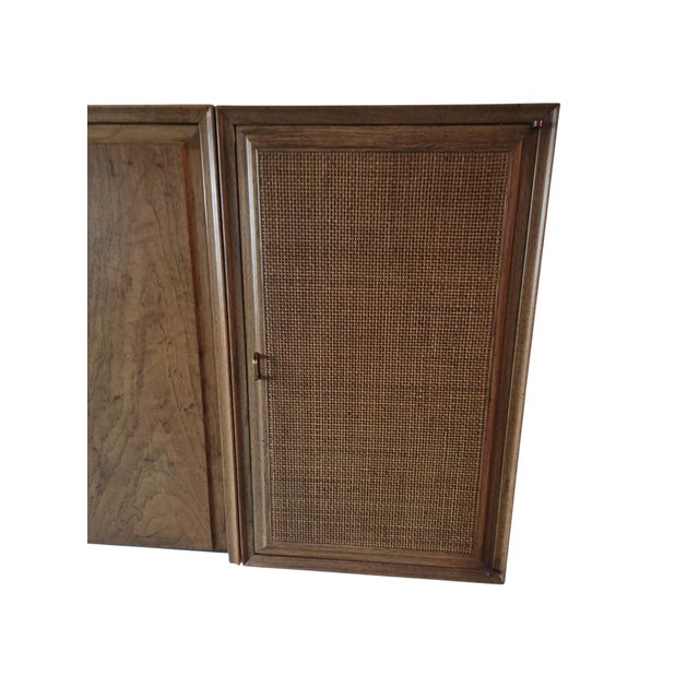 Vintage Mid Century Modern Danish Floating Bar Cabinet Drop Front Desk Wall Unit For Sale - Image 13 of 18