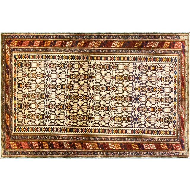 Textile Antique Caucasian Kuba-Shirvan Rug, 4'5" X 6'10" For Sale - Image 7 of 8