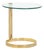 Modern Circular Glass Top Brass Coffee Table For Sale