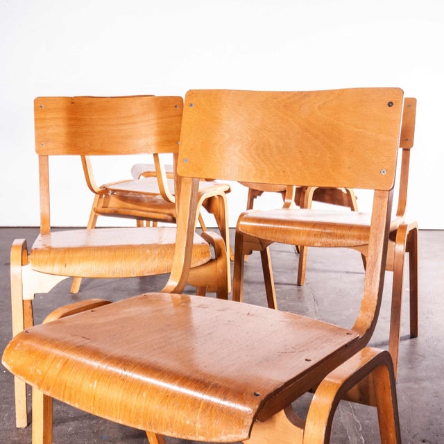 1950's Stacking Dining Chairs Made By Tecta Designed By Stafford - Large Quantity Available. Unusually, these chairs are...