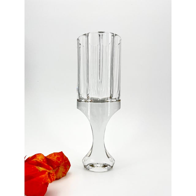 Vintage Crystal and 800 Silver Vase by Arch. Taddei Sestini, Italy, 1970s For Sale - Image 10 of 11