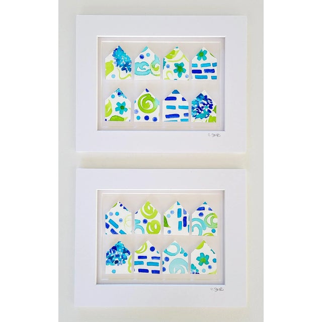 2020s "Endless Summer Little Houses No. 1" Original Abstract Collage by Suzanne MacCrone Rogers For Sale - Image 5 of 9