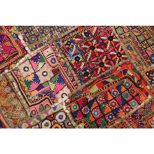 Vintage Embroidered Wall Hung Patchwork Tapestry, 1950s For Sale - Image 18 of 18