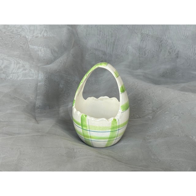 Ceramic Egg Easter Basket Bowl For Sale - Image 4 of 12