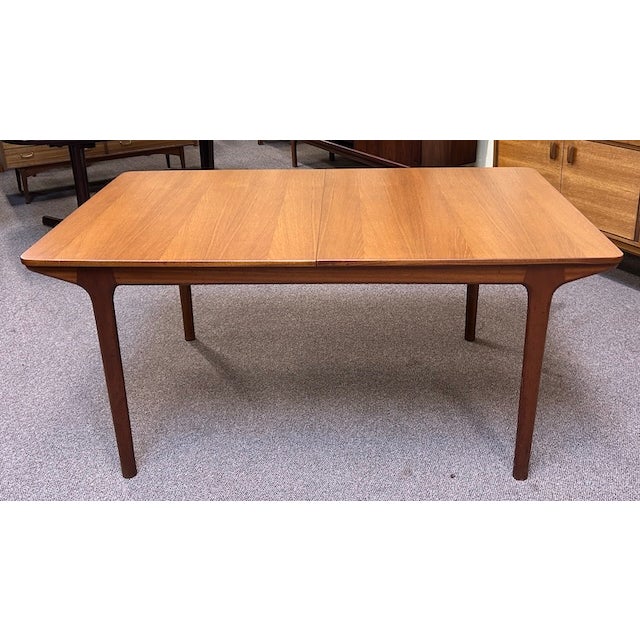 Gorgeous Teak Dining Table by McIntosh Two Butterfly Leaves Mid Century Modern U.K. Import c. 1960's 36" wide 34.5" wide...