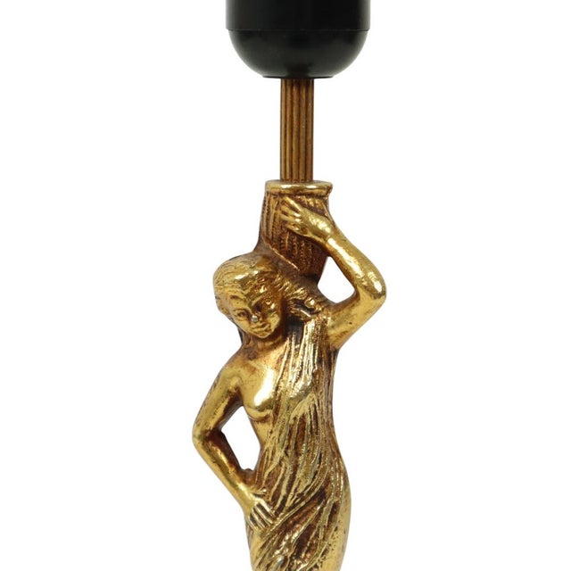1960s Vintage Table Lamp in Brass and Onyx Marble, 1960s For Sale - Image 5 of 17