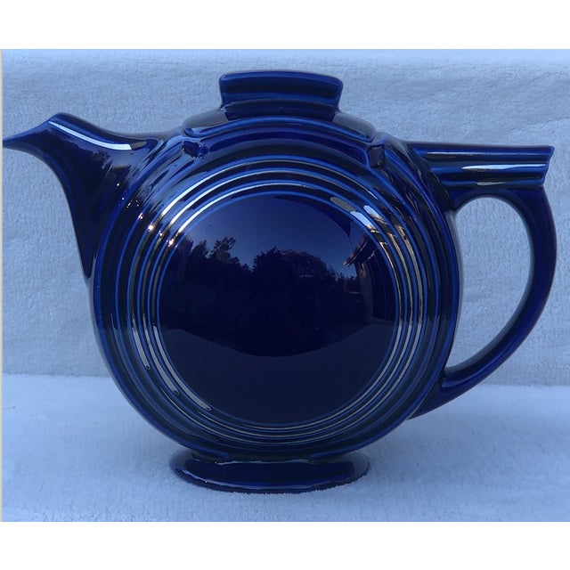 Vintage Hall Cobalt and Silver Teapot - Model 0543p 6 Cup For Sale - Image 14 of 16