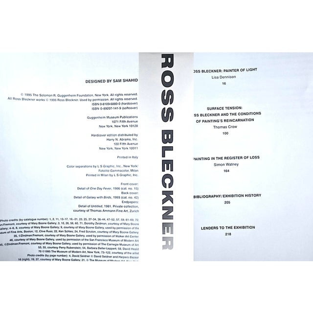 1st Edition Monograph Art Book, "Ross Bleckner" By: Dennison, Lisa For Sale - Image 16 of 18