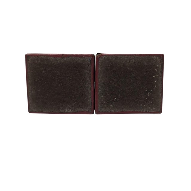 Glass VTG Art Deco Style Clear Glass Scroll / Wave Bookends Pair Set Heavy For Sale - Image 7 of 12