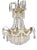 Chandelier in Brass and Crystal, 1900 For Sale