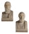 French School, Asclepius and Hippocrates, 1890, Stone, Set of 2 For Sale