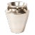 Late 20th Century Modernist Urn Form Ceramic Vase With Streamlined Detailing and Platinum Glaze For Sale
