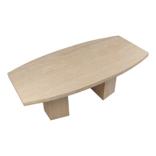 Sculptural Dinner Table in Travertine, France, 1960s For Sale