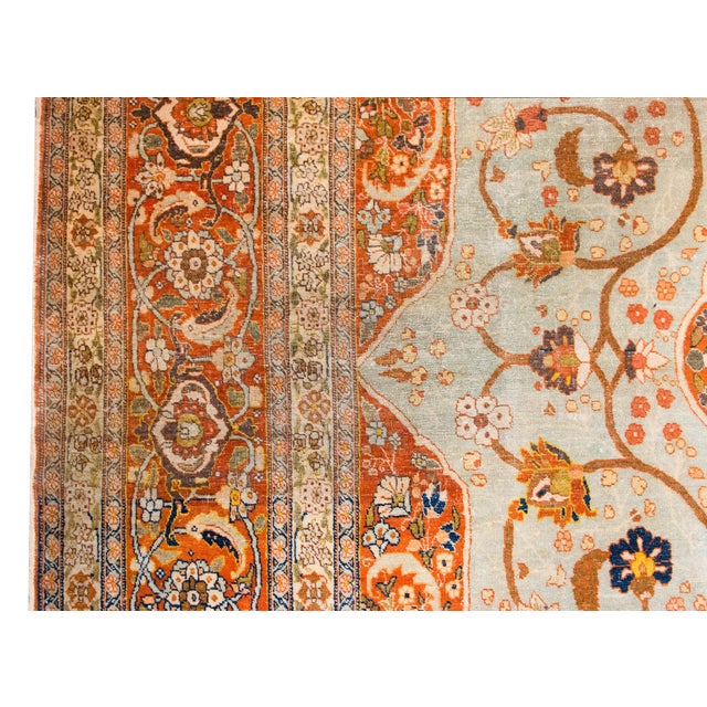 Early 20th Century Persian Hadji Jallili Tabriz Rug For Sale In Chicago - Image 6 of 15