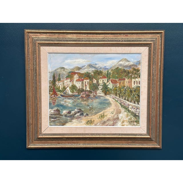 Kewe, Coastal Village, 1984, Oil Painting on Panel, Framed For Sale - Image 11 of 15