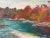 70's Mrs. c.a. Kercher Dayton, Ohio Vintage Autumn River Landscape Painting, Framed For Sale - Image 9 of 12