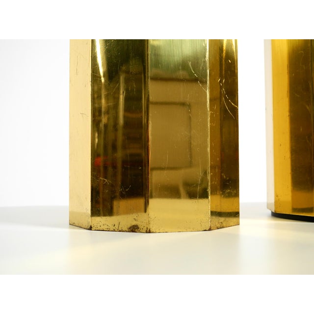 Large Decagonal Brass Pendant Lamps, 1960s, Set of 3 For Sale - Image 18 of 18