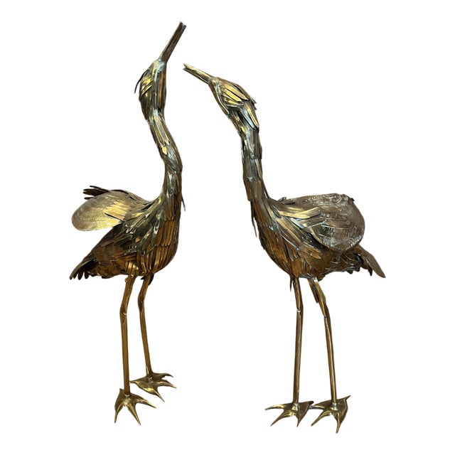 Brass Herons, 1965, Set of 2 For Sale
