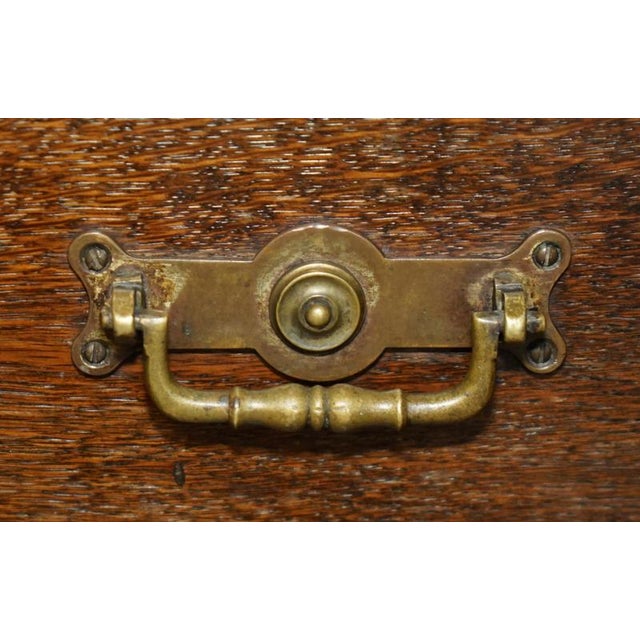 Antique Edwardian English Oak Storage Box, 1910 For Sale - Image 9 of 18