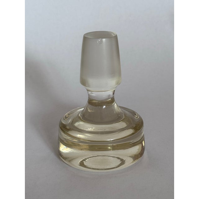 Mid 20th Century Vintage Lead Crystal Decanter With Stopper For Sale - Image 5 of 5