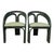 Postmodern Set of 6 Postmodern Green Bent Rattan Dining Chair in the Style of Axel Enthoven For Sale - Image 3 of 13
