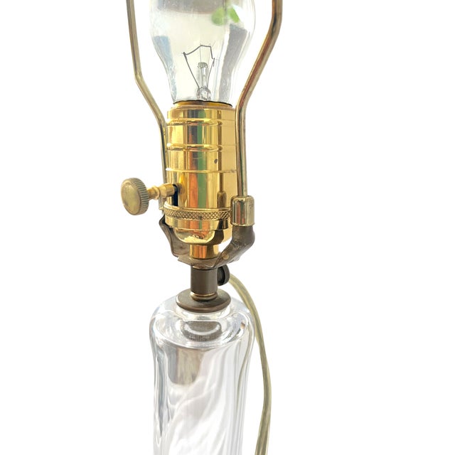 Contemporary Simon Pearce Hand-Blown Crystal Column Table Lamp, Signed, Circa 2000 For Sale - Image 3 of 12
